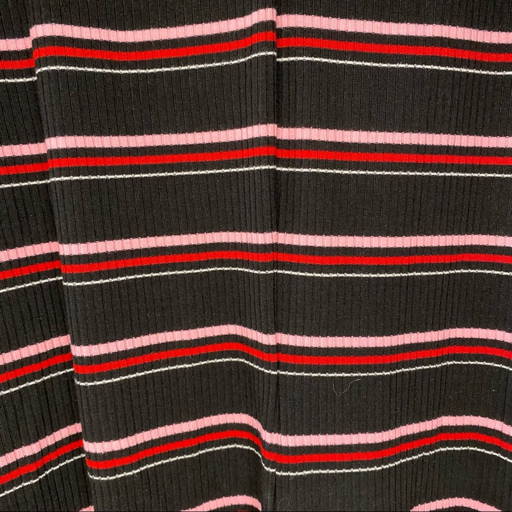 Torrid woman's plus size black multi stripe rib mock neck trapeze dress 5X - Picture 5 of 12